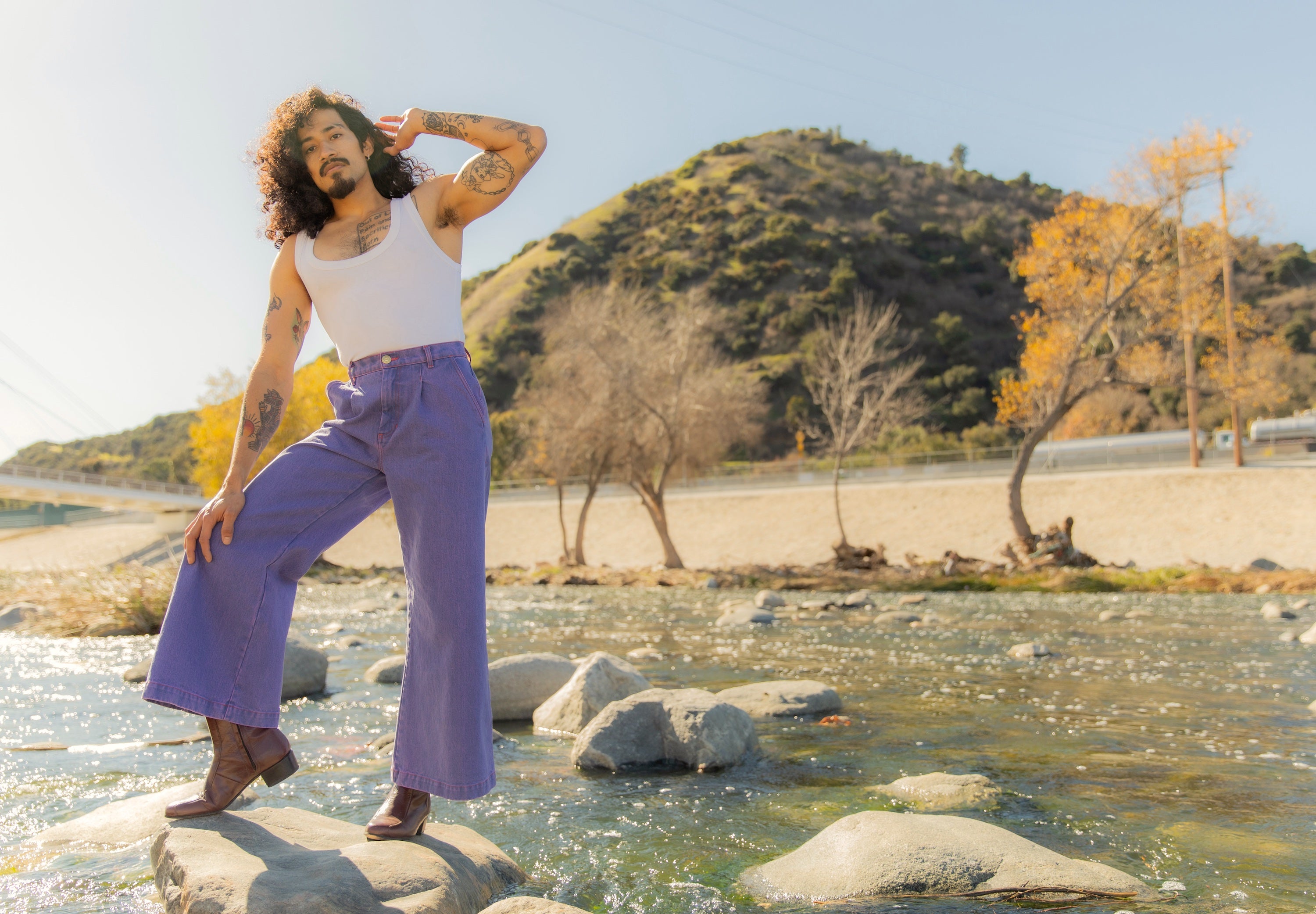 Overdyed Wide Leg Trousers!!! – BIG BUD PRESS display picture 1
