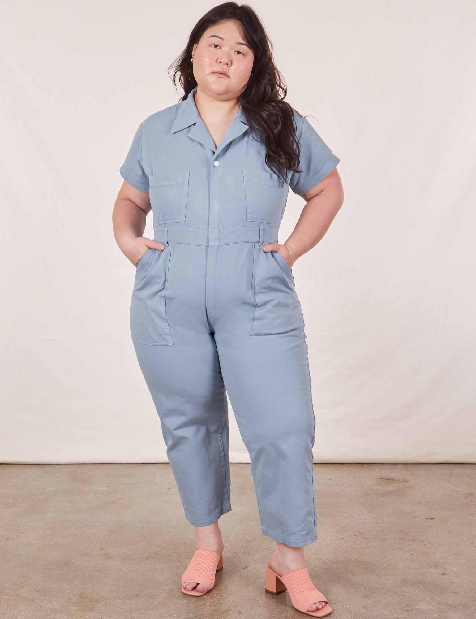 Petite Short Sleeve Jumpsuit - Periwinkle – BIG BUD PRESS