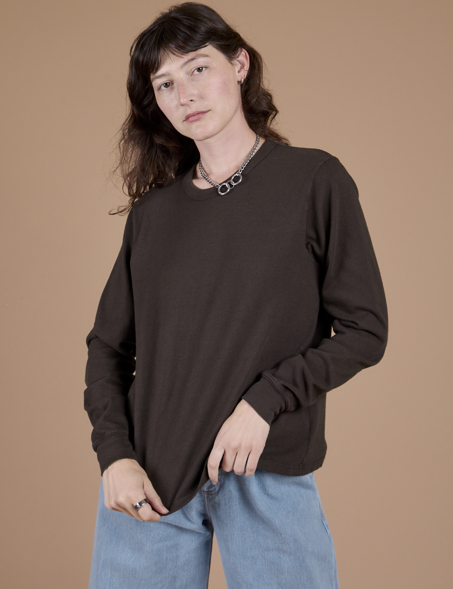 Long Sleeve Burly Tee - Espresso Brown