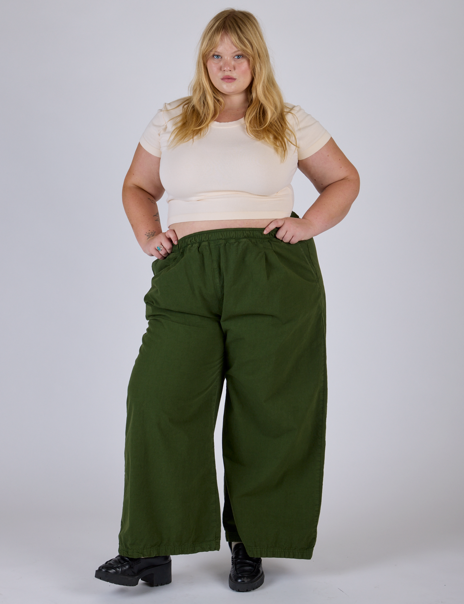 Pleated Pull-On Pants - Evergreen – BIG BUD PRESS
