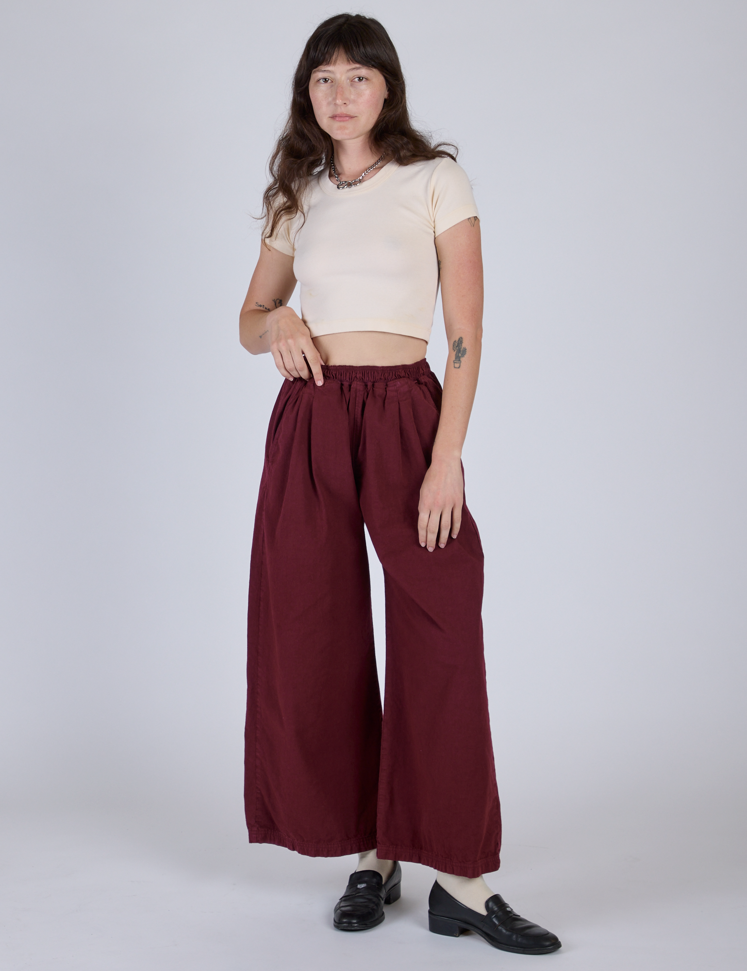 【完売】Ka na ta hida pants wine red Pleated Pull-On Pants - Red Wine – BIG BUD PRESS