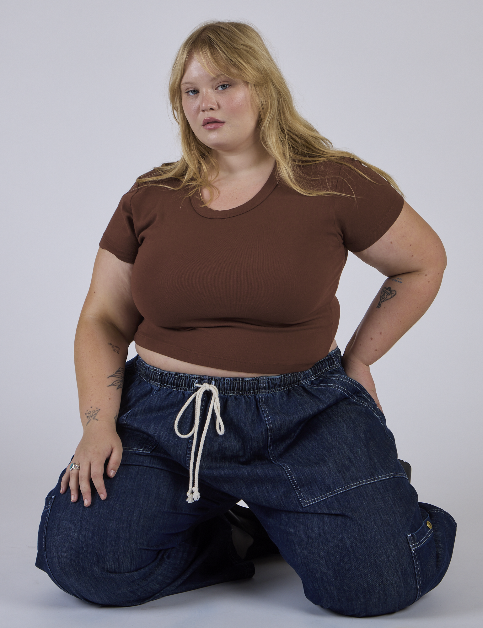 Cropped Baby Tee - Fudgesicle Brown – BIG BUD PRESS