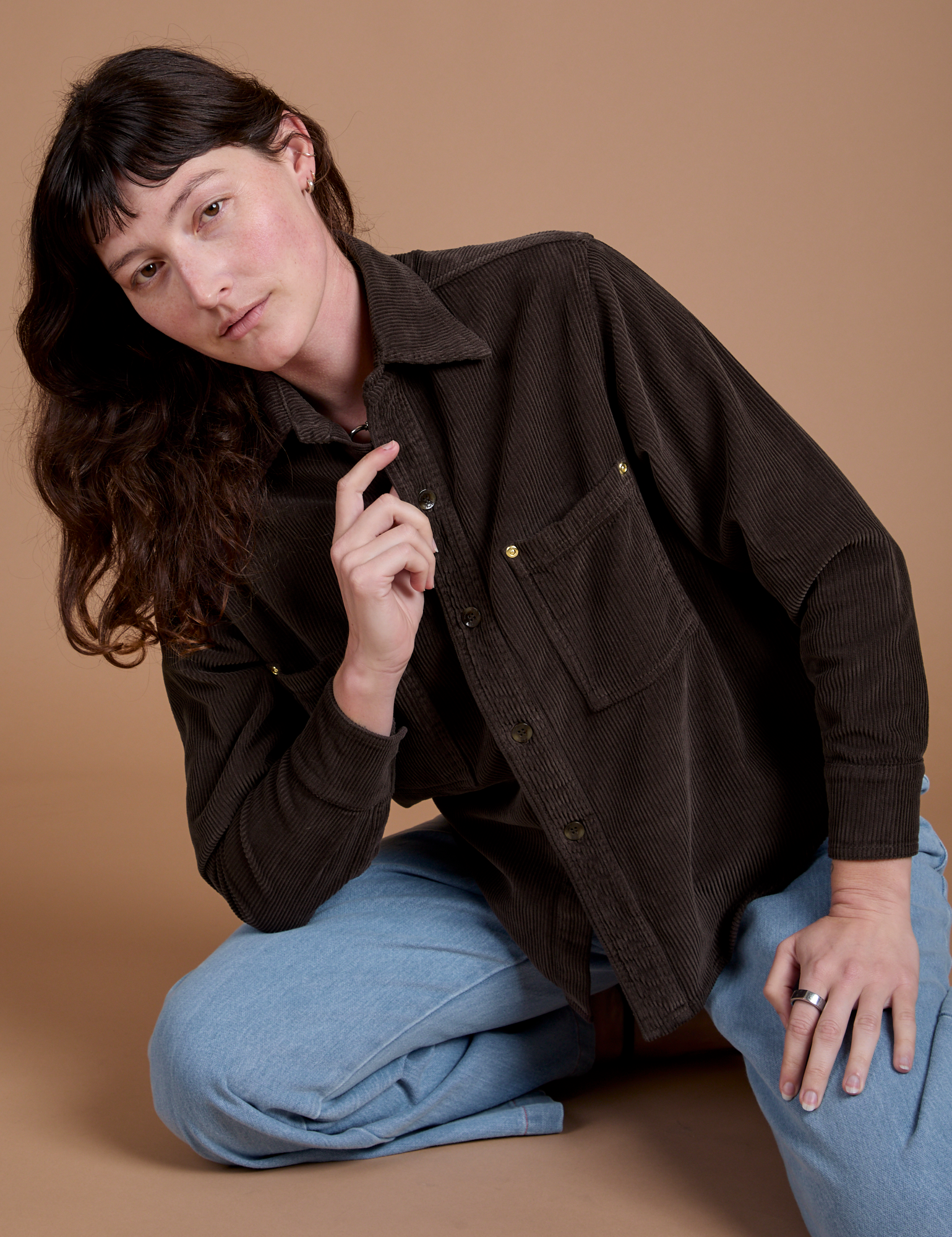 Cropped Corduroy Overshirt - Espresso Brown *FINAL SALE* – BIG BUD