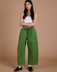 TRY-A-STYLE - Denim Drop Pocket Pants -Green Overdye *FINAL SALE*