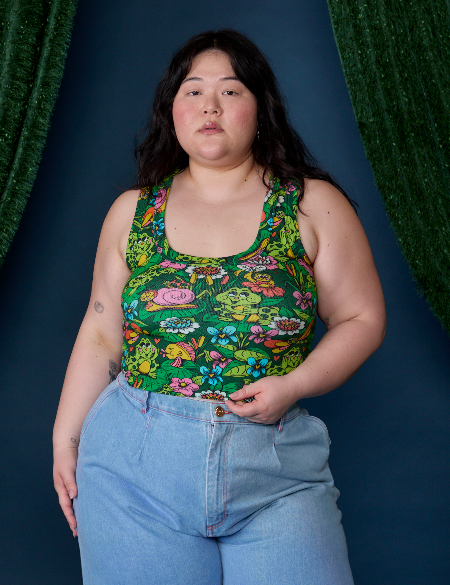 Cropped Tank Top - Pond Party – BIG BUD PRESS