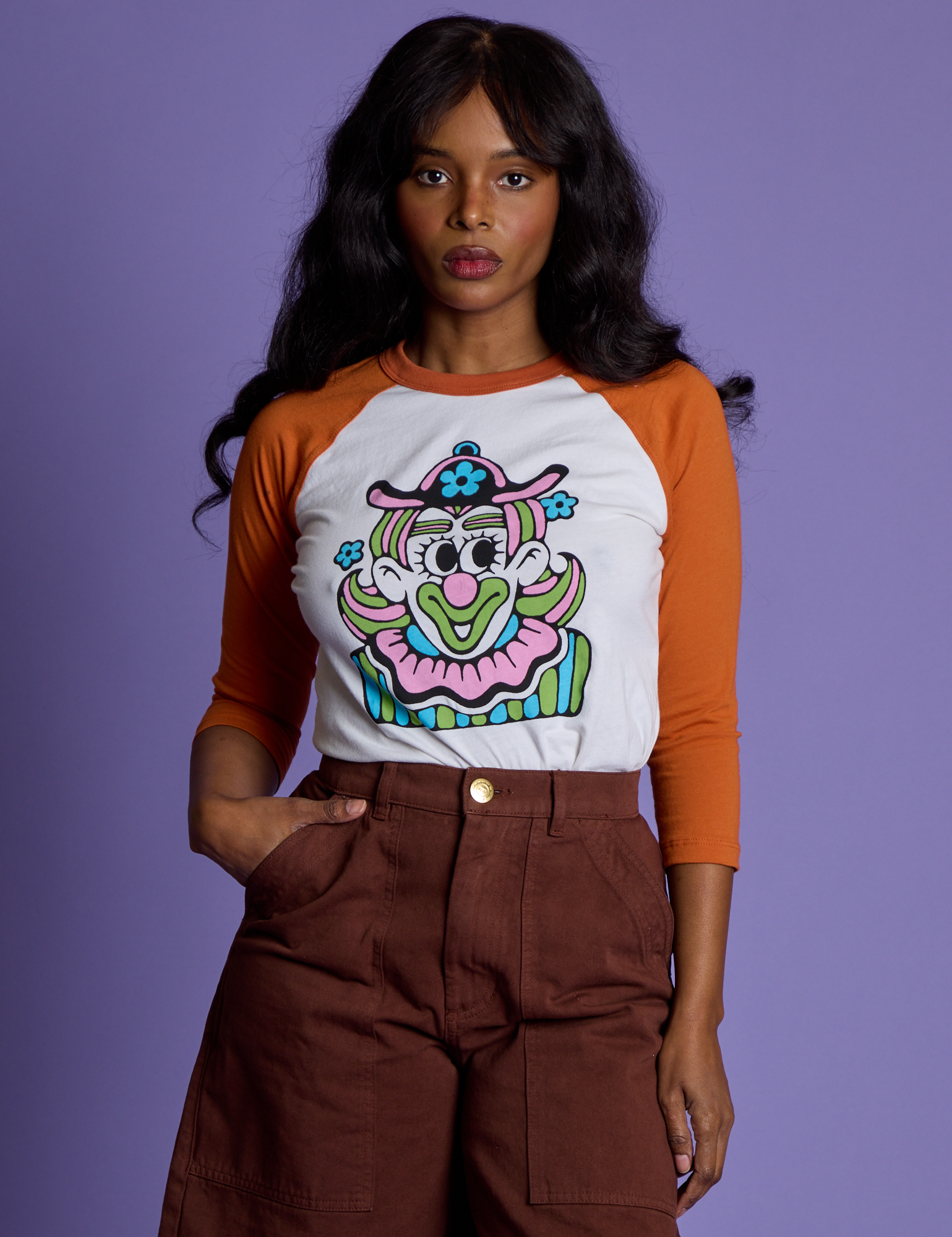 PRE-ORDER* Halloween Raglan Tee - Clown – BIG BUD PRESS