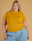 The Organic Vintage Tee - Mustard Yellow