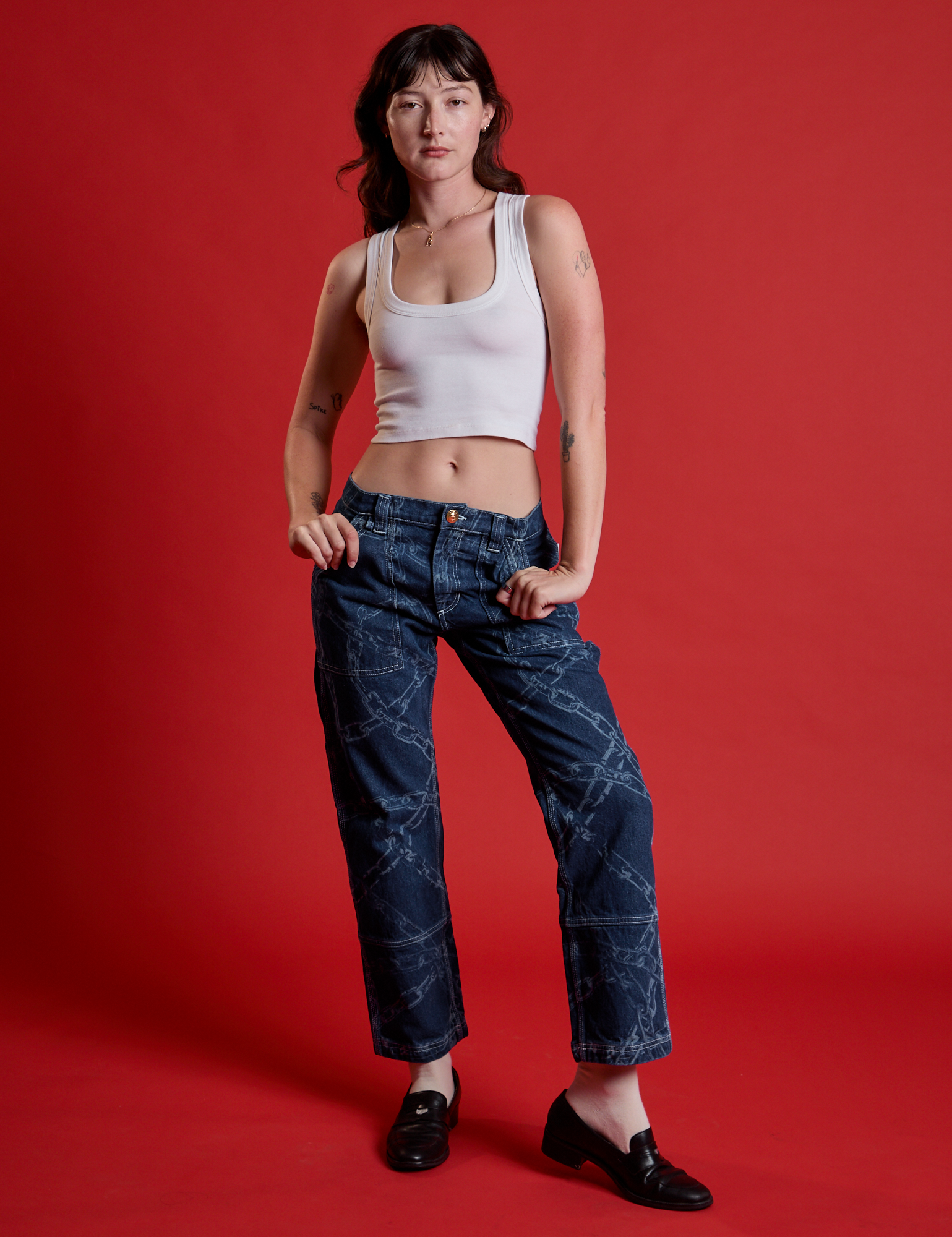 Mid-Rise Carpenter Jeans - Chain Link