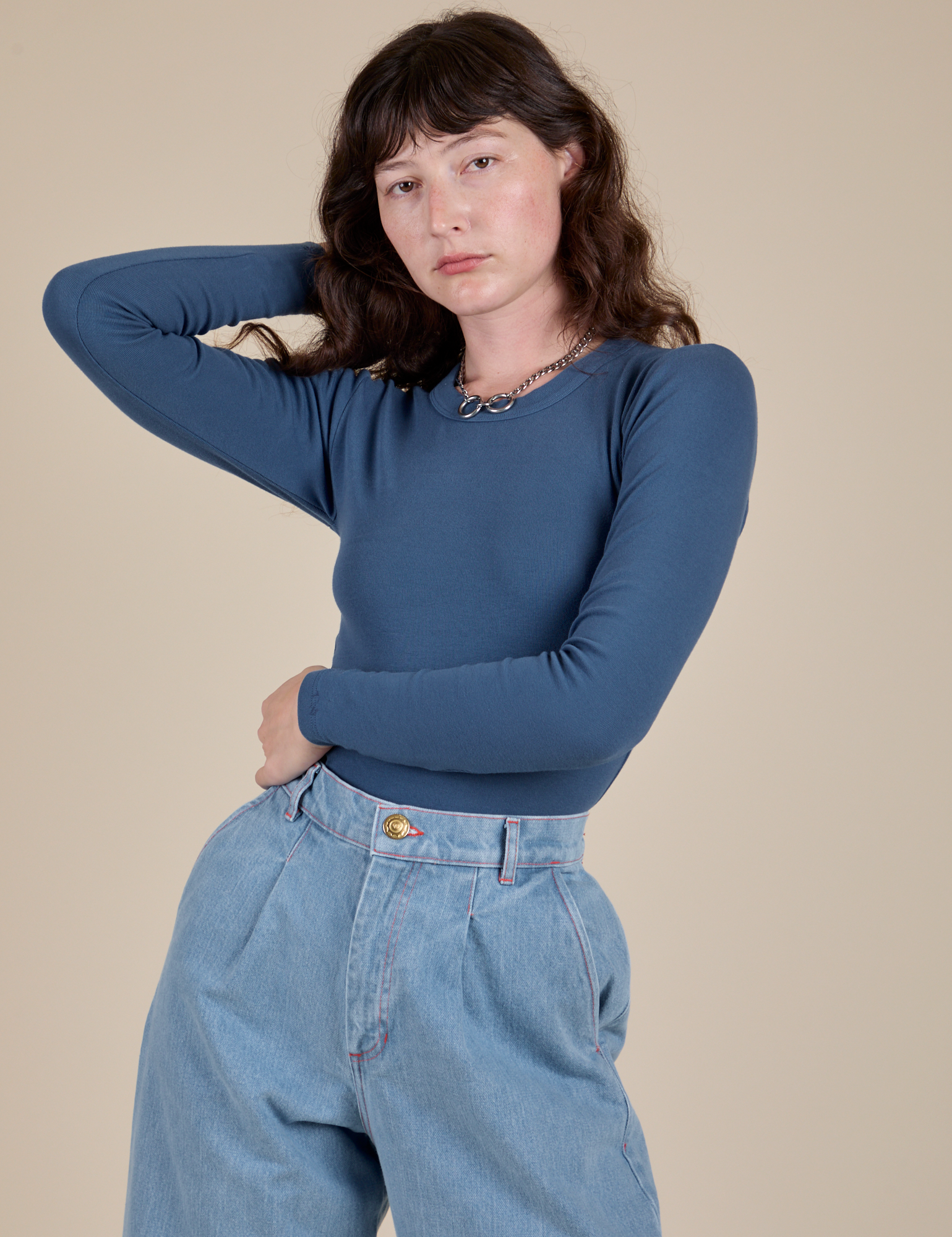 Long Sleeve Baby Tee - French Blue – BIG BUD PRESS