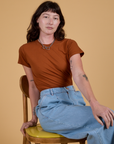 The Organic Vintage Tee - Burnt Terracotta