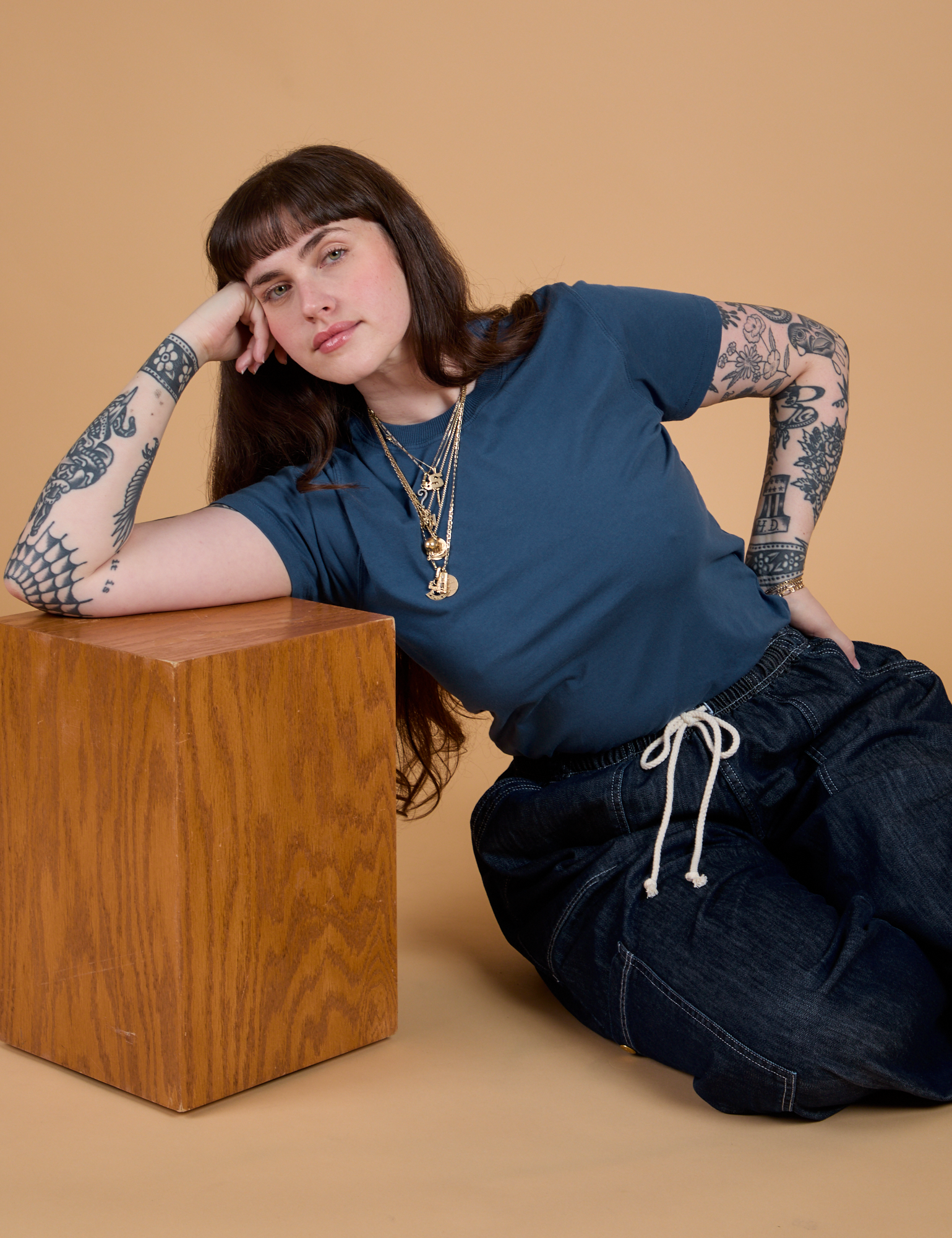 TRY-A-STYLE The Organic Vintage Tee - French Blue *FINAL SALE