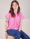 Hana is wearing The Organic Vintage Tee in Bubblegum Pink