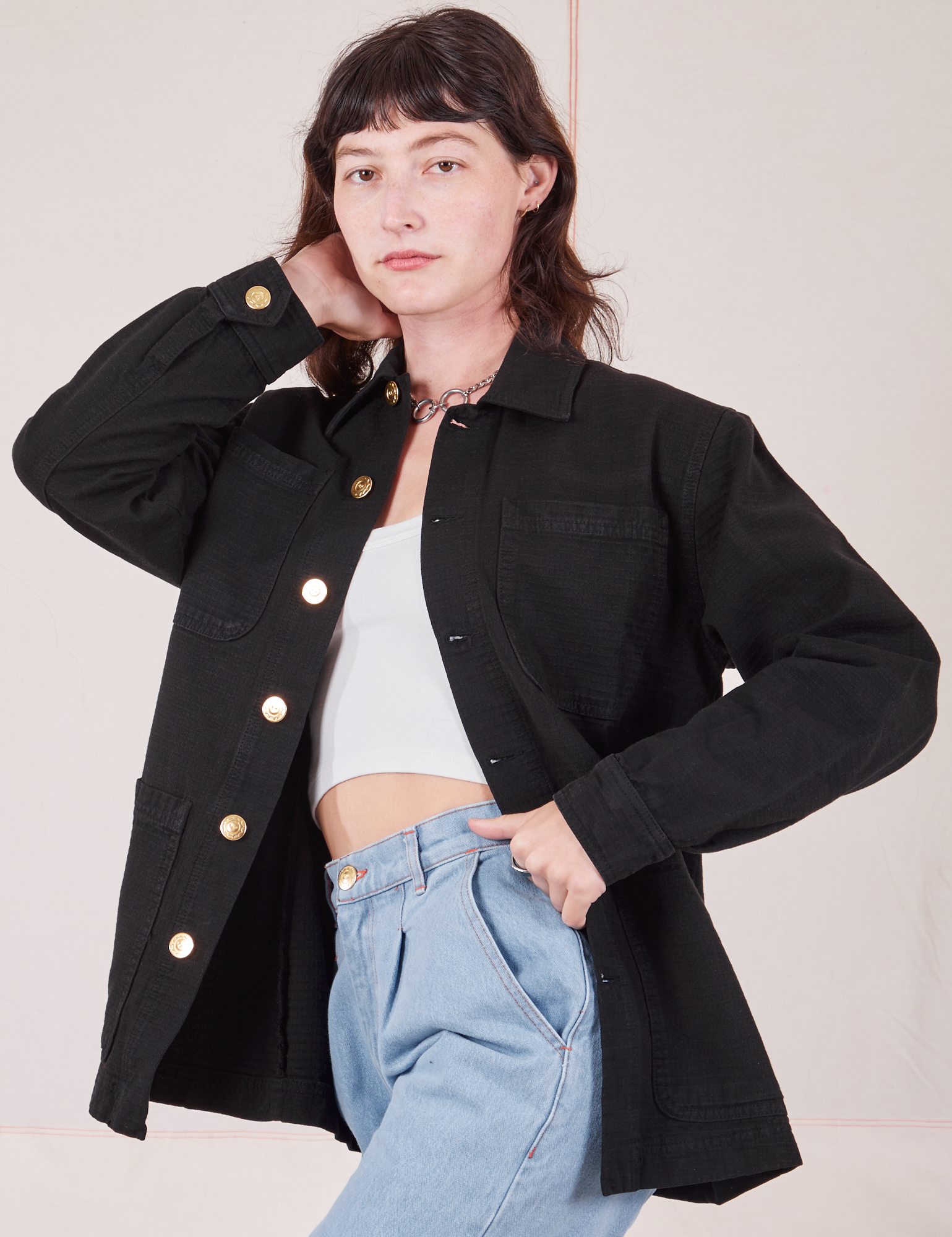 Basic black deals coat