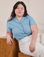 Pantry Button-Up in Baby Blue on Ashley