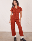 Petite Short Sleeve Jumpsuit - Paprika *FINAL SALE*