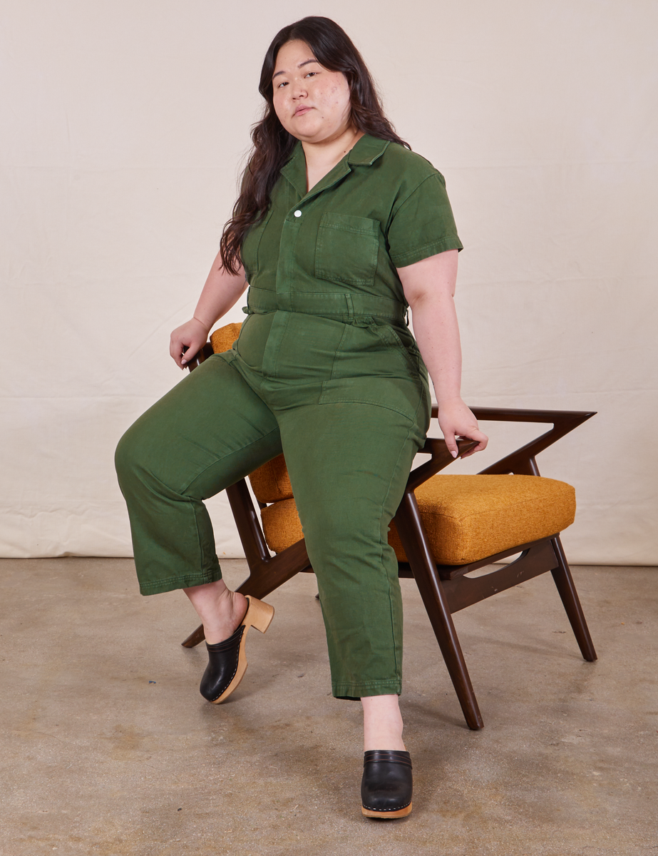 Petite emerald best sale green jumpsuit