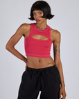 Porthole Tank - Hot Pink