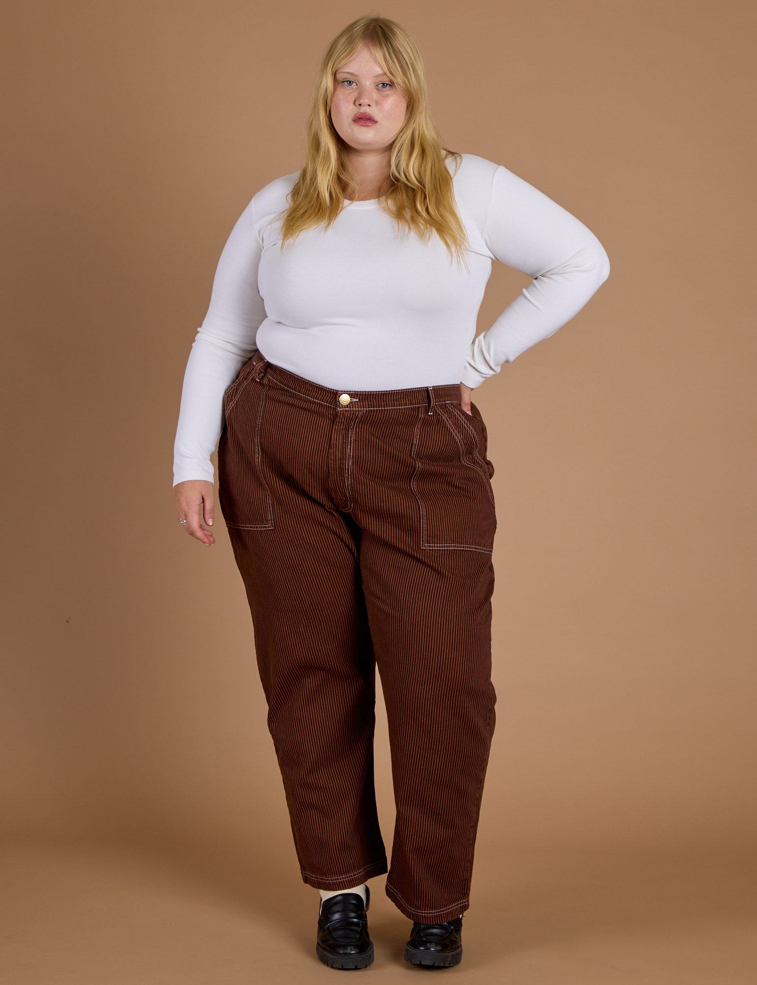 Railroad Denim Work Pants - Burnt Terracotta Overdye – BIG BUD PRESS