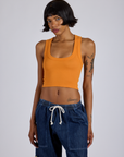 Cropped Tank Top - Creamsicle Orange