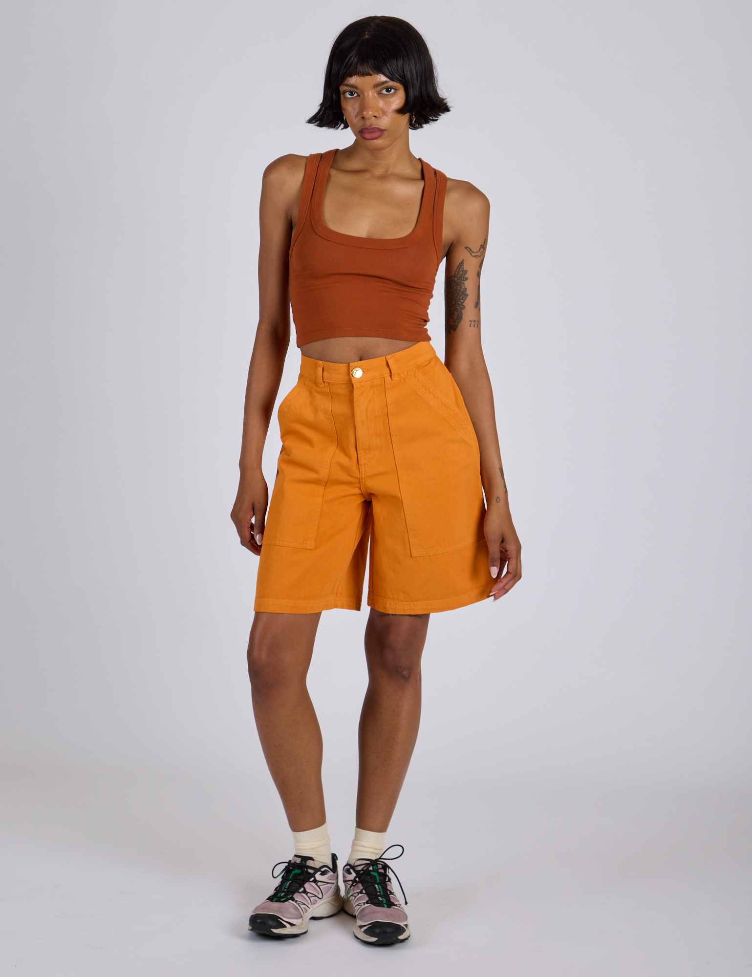 Longline Work Shorts - Creamsicle Orange – BIG BUD PRESS