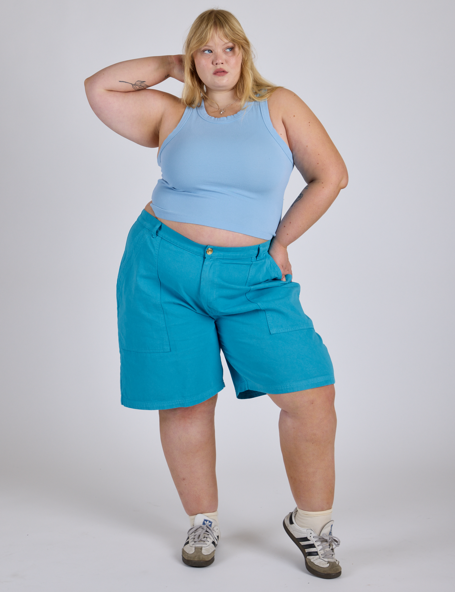 Longline Work Shorts - Hawaiian Blue – BIG BUD PRESS