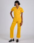 Short Sleeve Jumpsuit - Sunshine Yellow