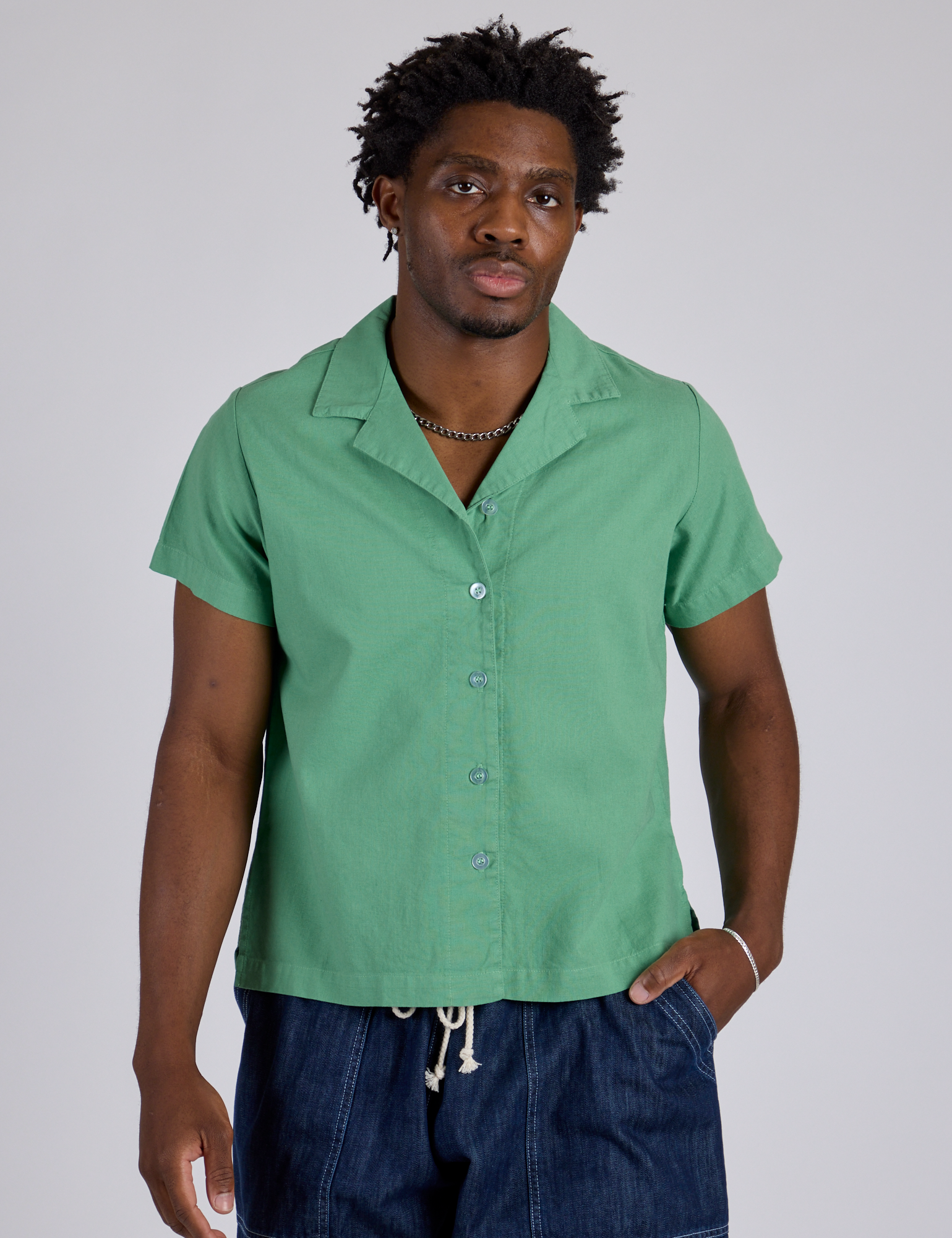Pantry Button-Up - Seafoam Green – BIG BUD PRESS