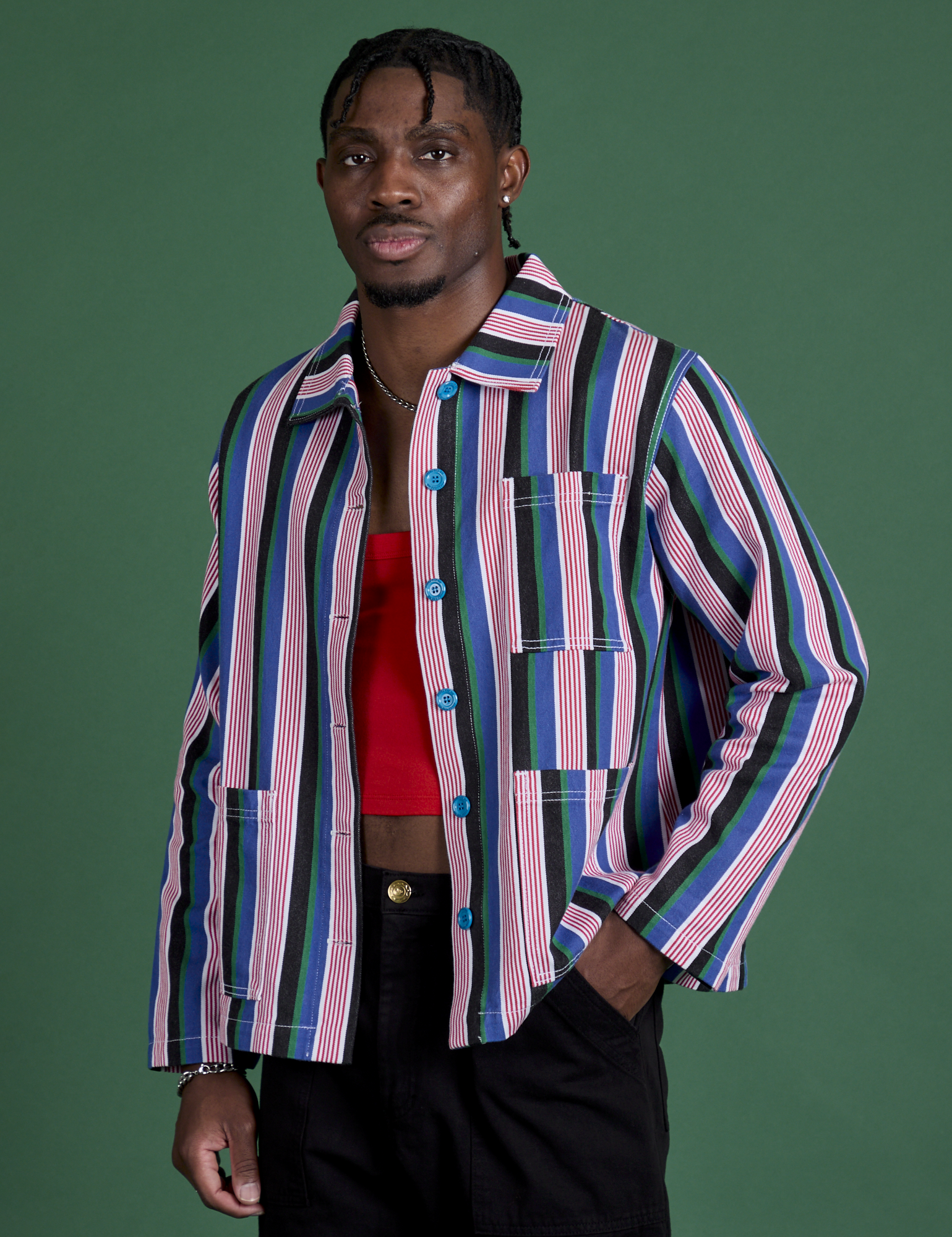 Stripe Work Jacket - Pacific Stripe – BIG BUD PRESS