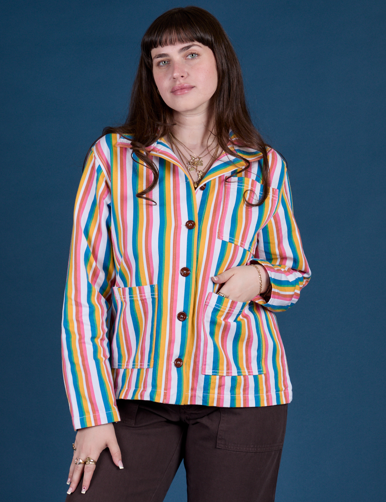 Stripe Work Jacket - Rainbow Stripe – BIG BUD PRESS