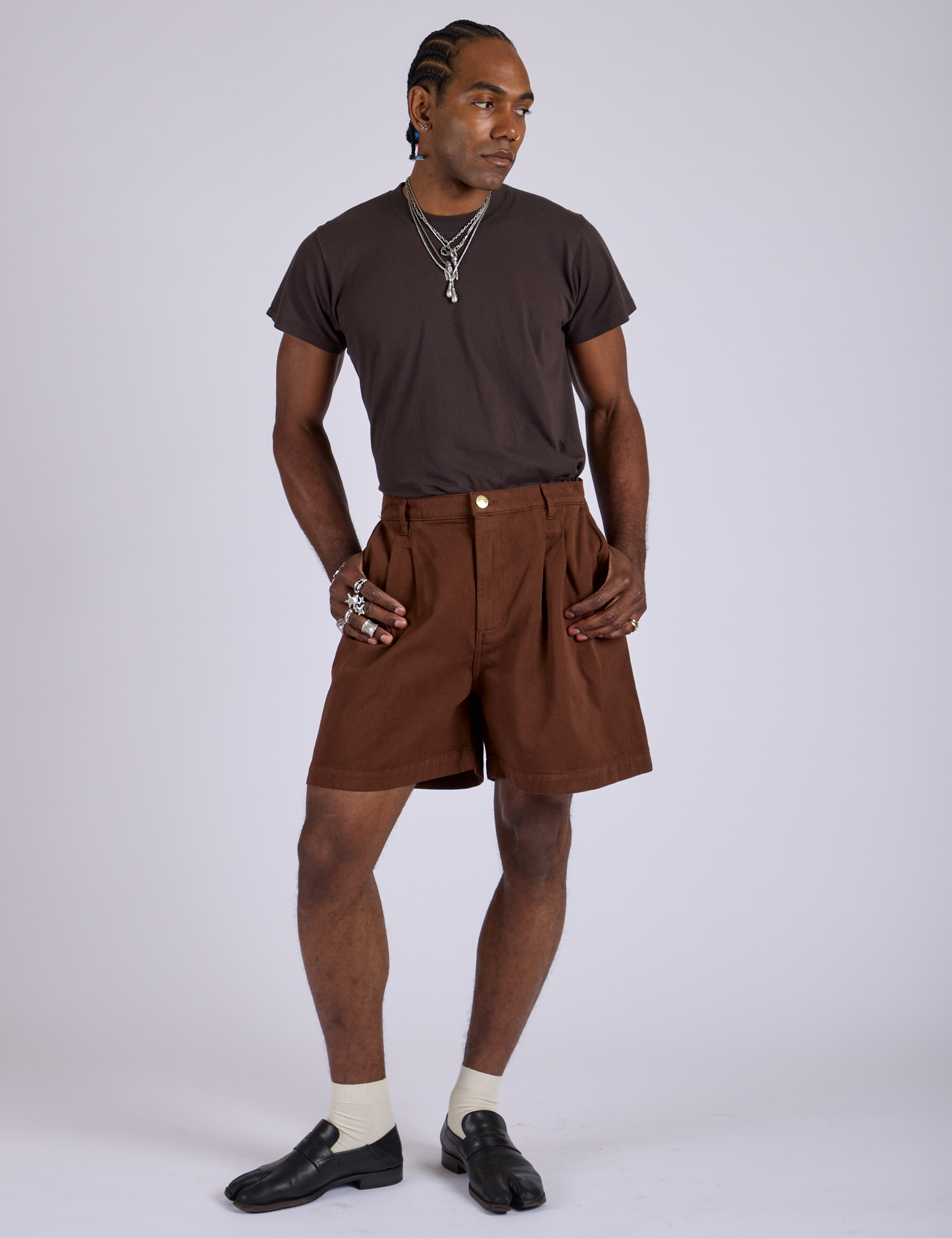 Pleated Trouser Shorts - Fudgesicle Brown – BIG BUD PRESS