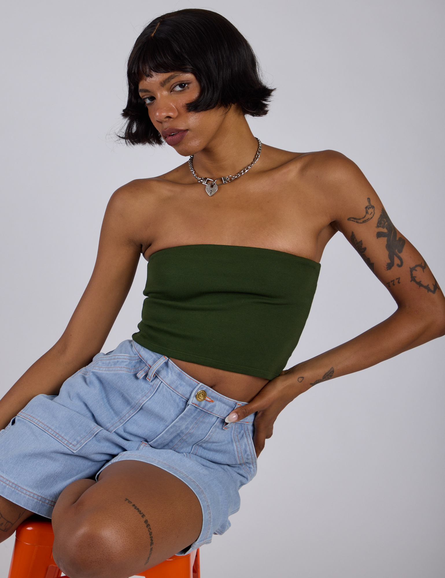 トップス BIGBIG Tube Top - Evergreen – BIG BUD PRESS
