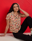 Shahana is wearing Hot Stuff Print Pantry Button-Up