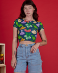 Veggie Village Cropped Baby Tee
