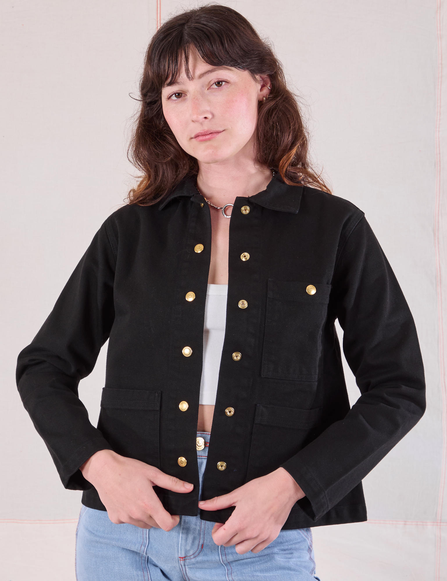 Denim Work Jacket Basic Black - Main Image