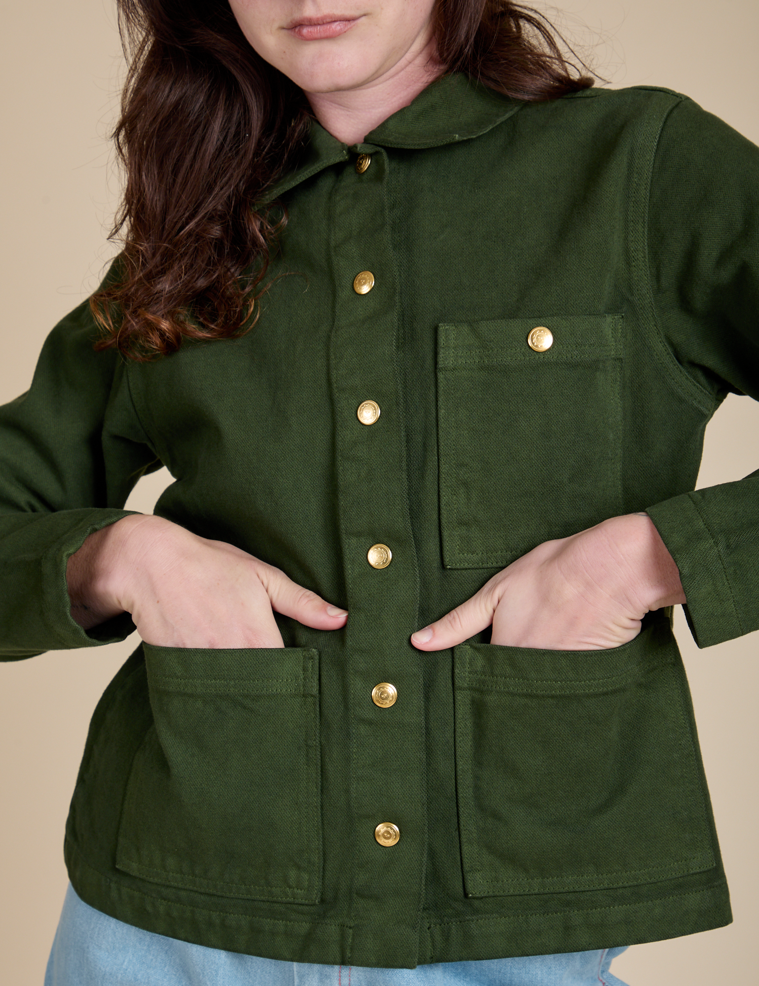 Denim Work Jacket - Evergreen – BIG BUD PRESS