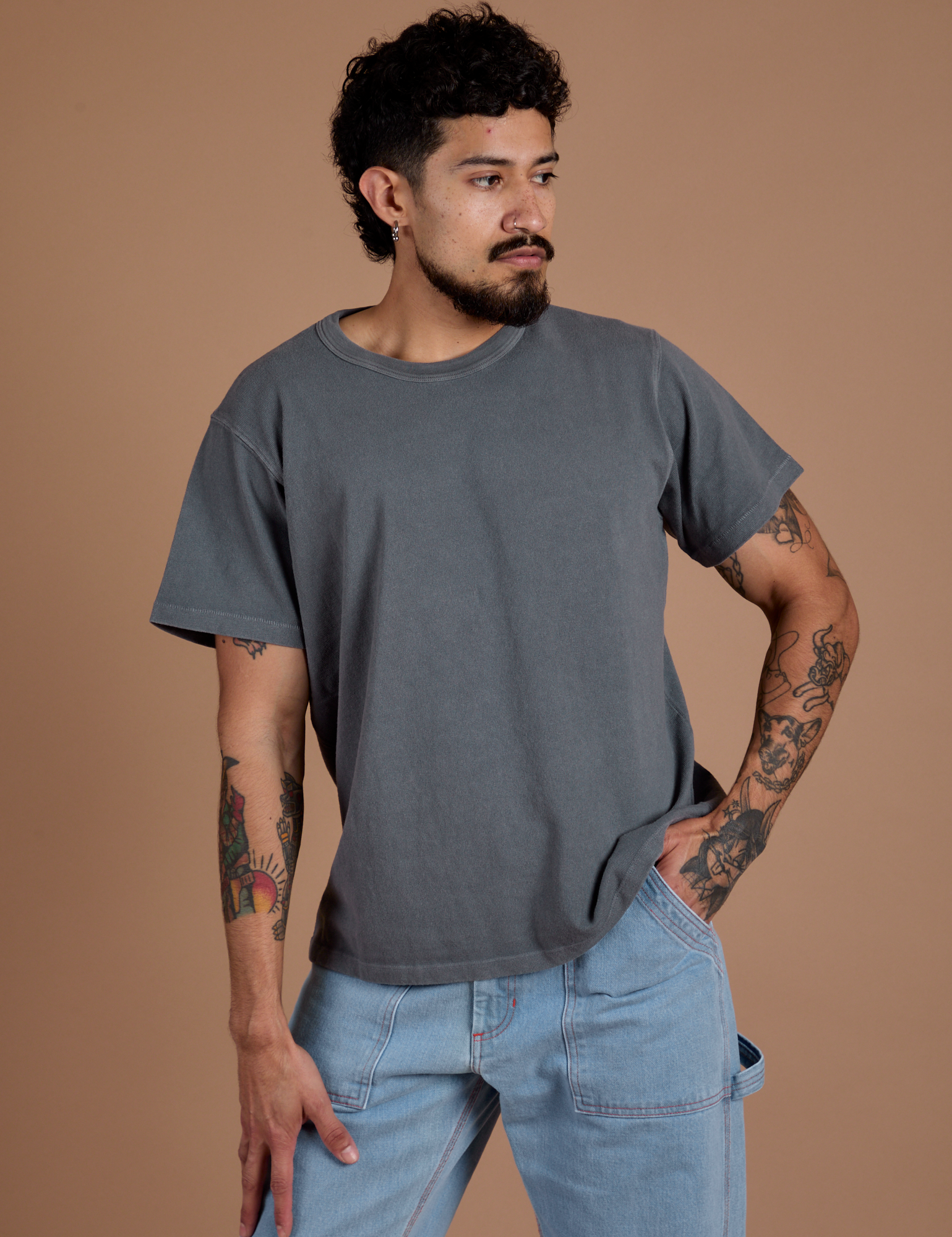 Burly Tee - Washed Grey – BIG BUD PRESS