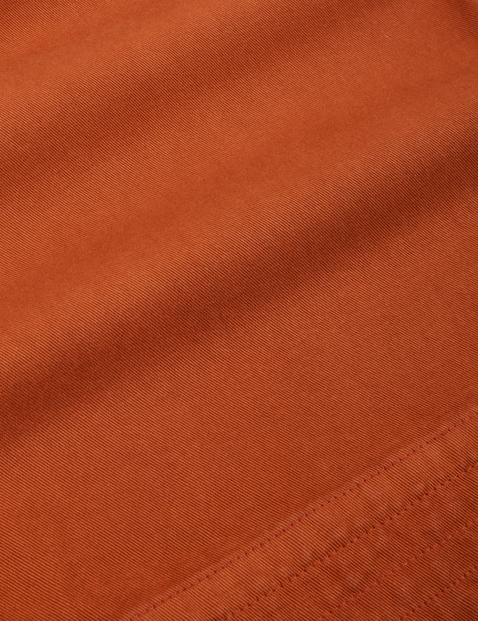 Action Pants in Burnt Terracotta fabric detail close up