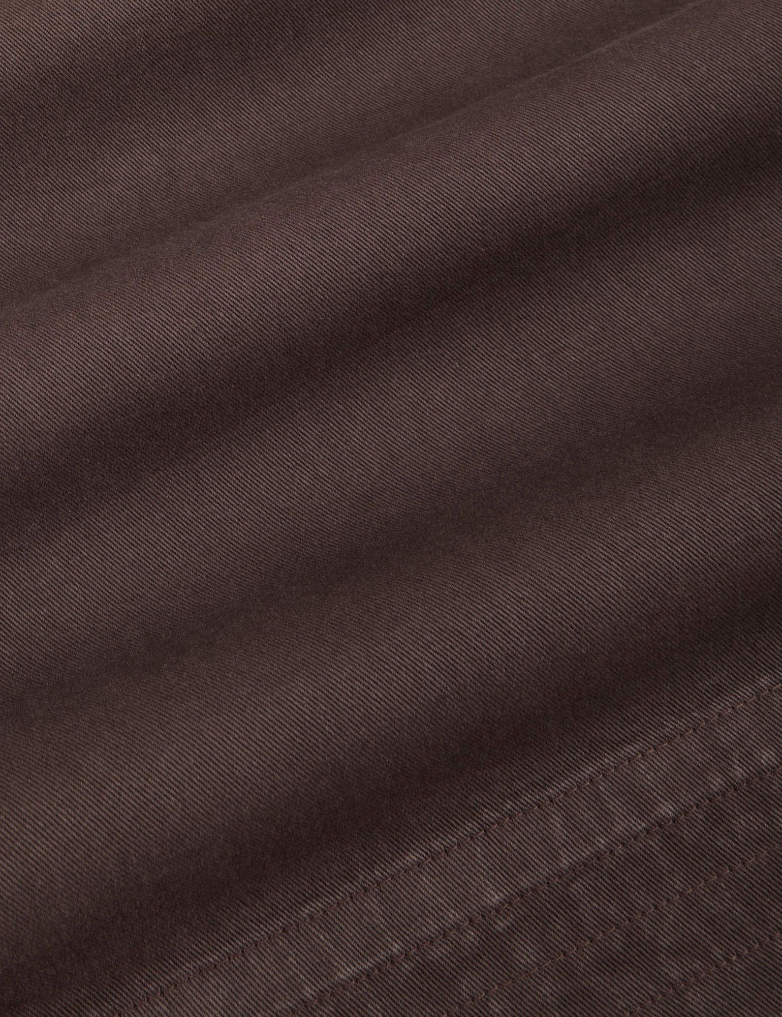Action Pants in Espresso Brown fabric detail close up