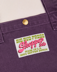 Shopper Tote Bag in Nebula Purple close up