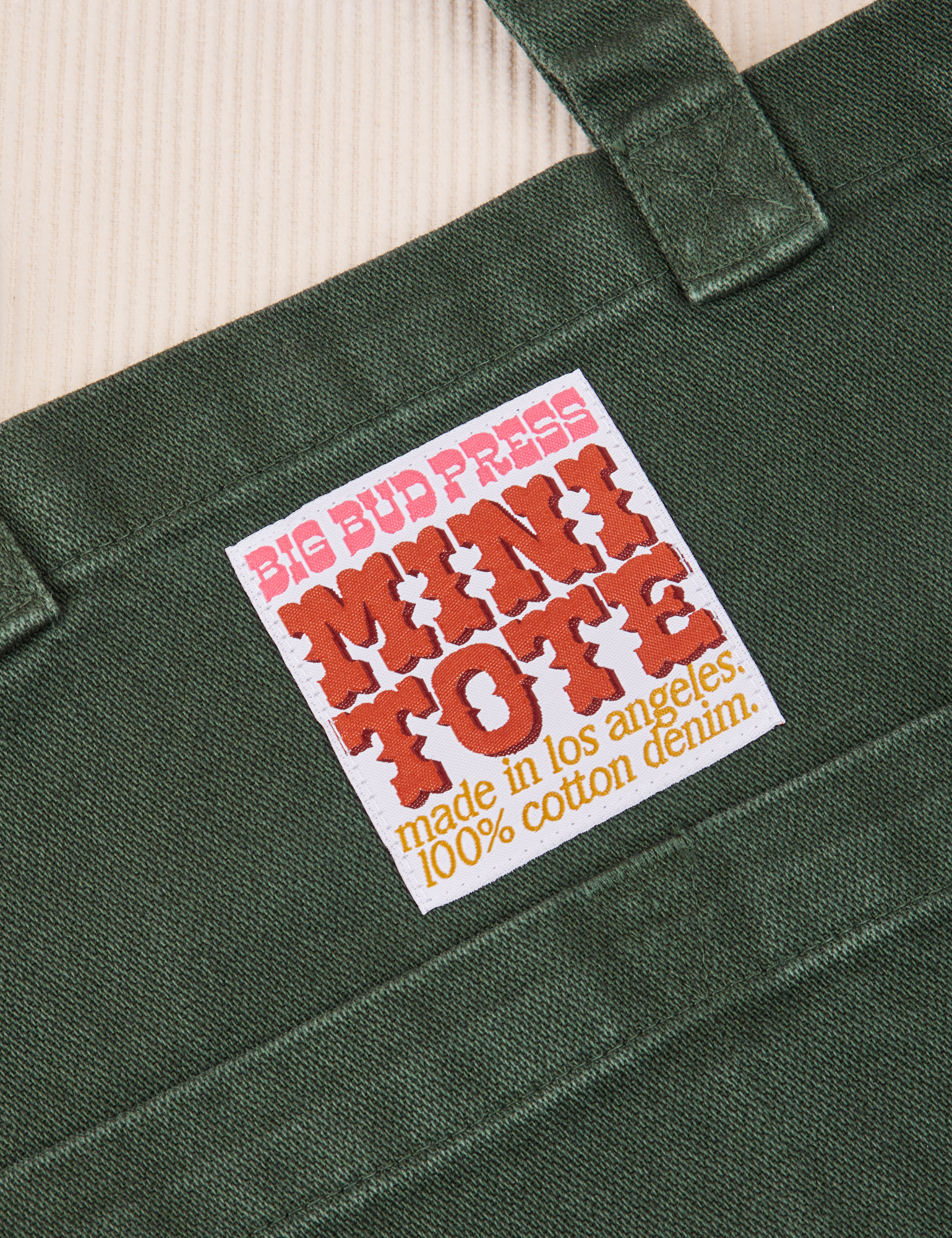 Mini Tote Bag in Swamp Green