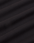 Cropped Burly Tee in Basic Black fabric detail close up