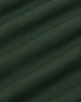 Cropped Burly Tee in Swamp Green fabric detail close up