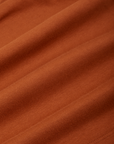 Cropped Cami in Burnt Terracotta fabric detail close up
