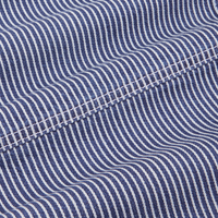 Carpenter Jeans in Railroad Stripes fabric detail close up