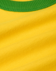 Colorblock Cropped Tank in Golden Yellow fabric detail close up