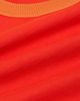 Colorblock Cropped Tank in Mustang Red fabric detail close up