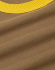 Colorblock Cropped Tank in Desert Brown fabric detail close up