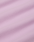 Muscle Tee in Lilac fabric detail close up