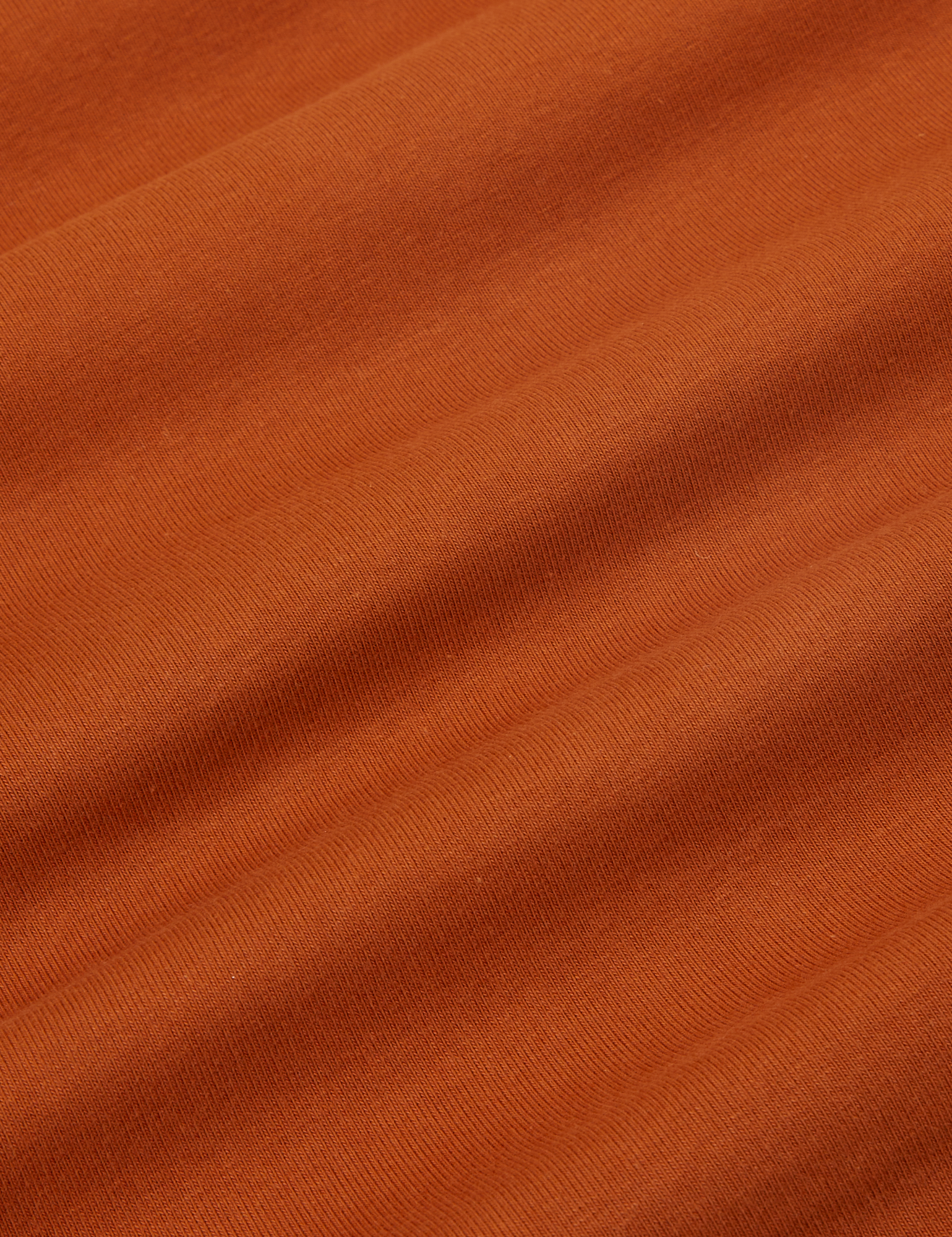 Cropped Tank Top in Burnt Terracotta fabric detail close up