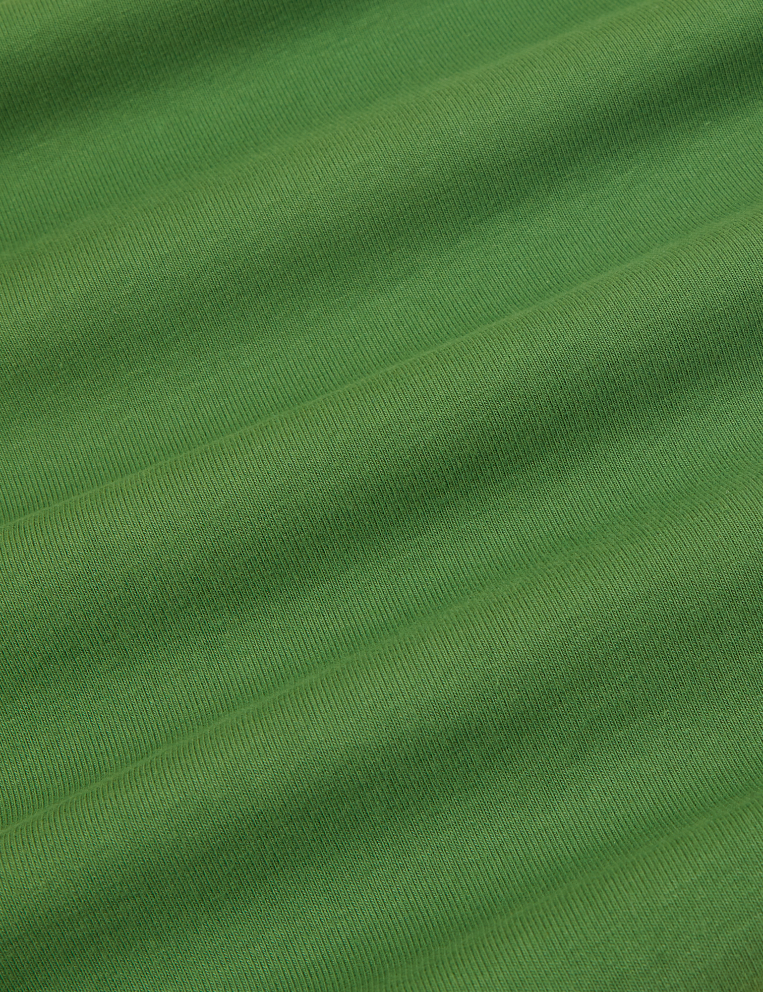 Cropped Tank Top in Lawn Green fabric detail close up